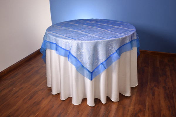 Tapa Organza cuadrada Azul rey